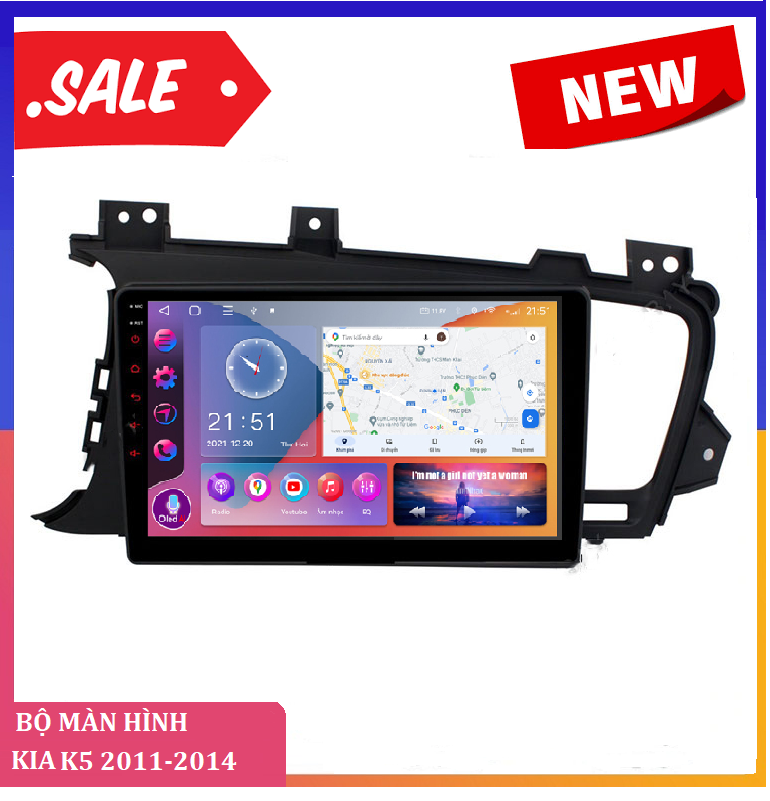 [TẶNG PM V.I.E.T.M.A.P.S.1]Màn hình DVD android A.5 lắp sim 4G thu phát wifi,cho bộ xe K5(2011-2014)+mặt dưỡng và jack nguồn theo xe. KÍNH CƯỜNG LỰC 2.5 D, chỉ đường tiện ích, màn hình ô tô cho các dòng xe.HỖ TRỢ LẮP ĐẶT TẠI HÀ NỘI