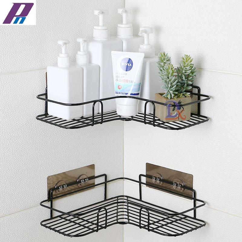 Kệ Góc Nhà Tắm Phun Sơn Tĩnh Điện Dán Tường Siêu Dính Kệ Nhà Bếp Tiện Dụng 38