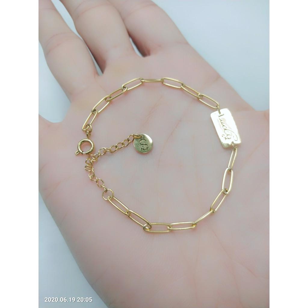 Lắc Tay Nữ Xích Nhỏ Trơn Titanium Cao Cấp- Dùng lâu dài tắm rửa thoải mái không phai
