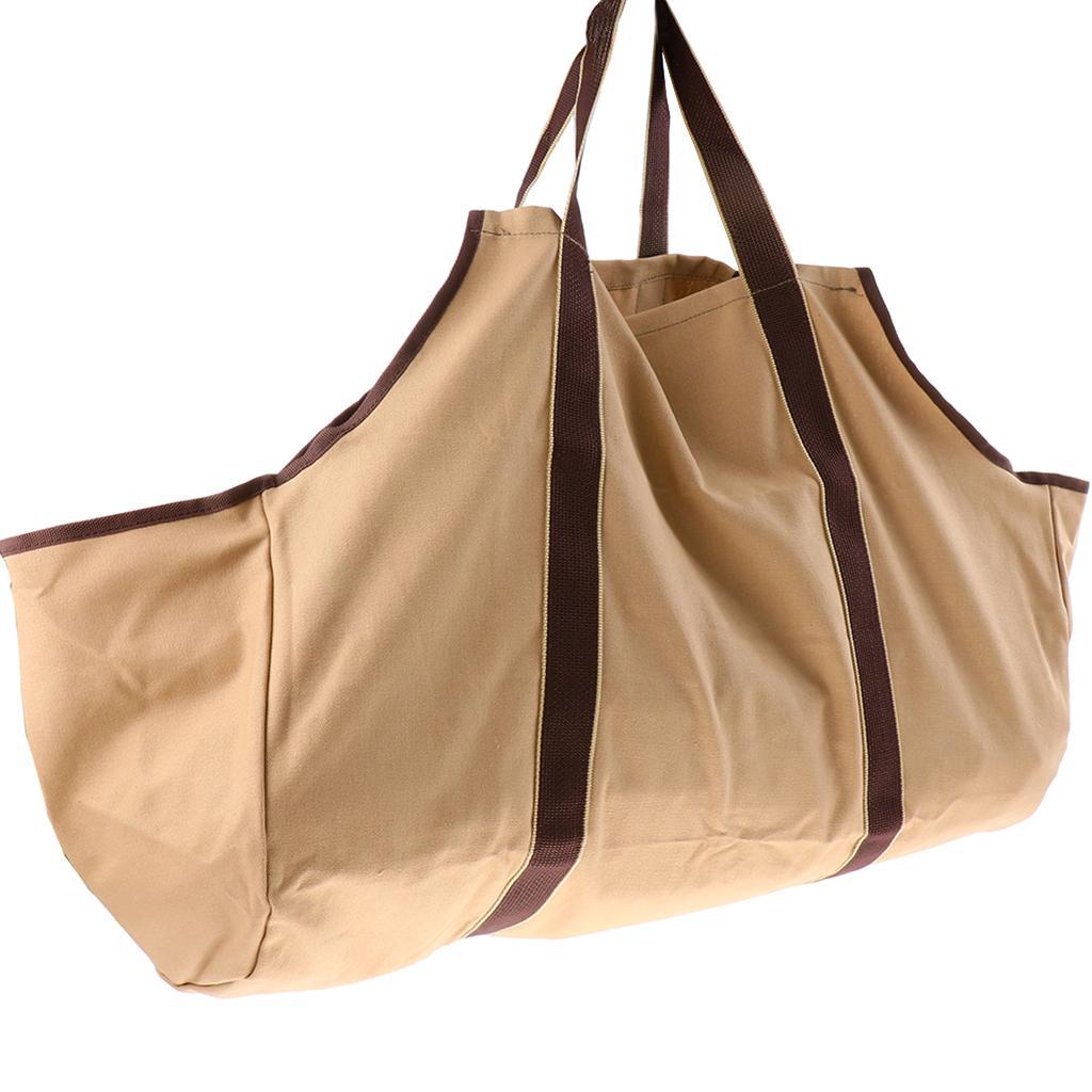 Portable Fireplace Tote Log Heavy Duty Handbag Wood Holder for Camping Stove