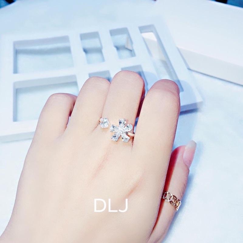 Nhẫn Bạc Hoa đá cho nữ. Hoa 5 cánh Freesize nhẹ nhàng lấp lánh Xinh đẹp cuốn hút - Nomi Shop Bạc Xinh