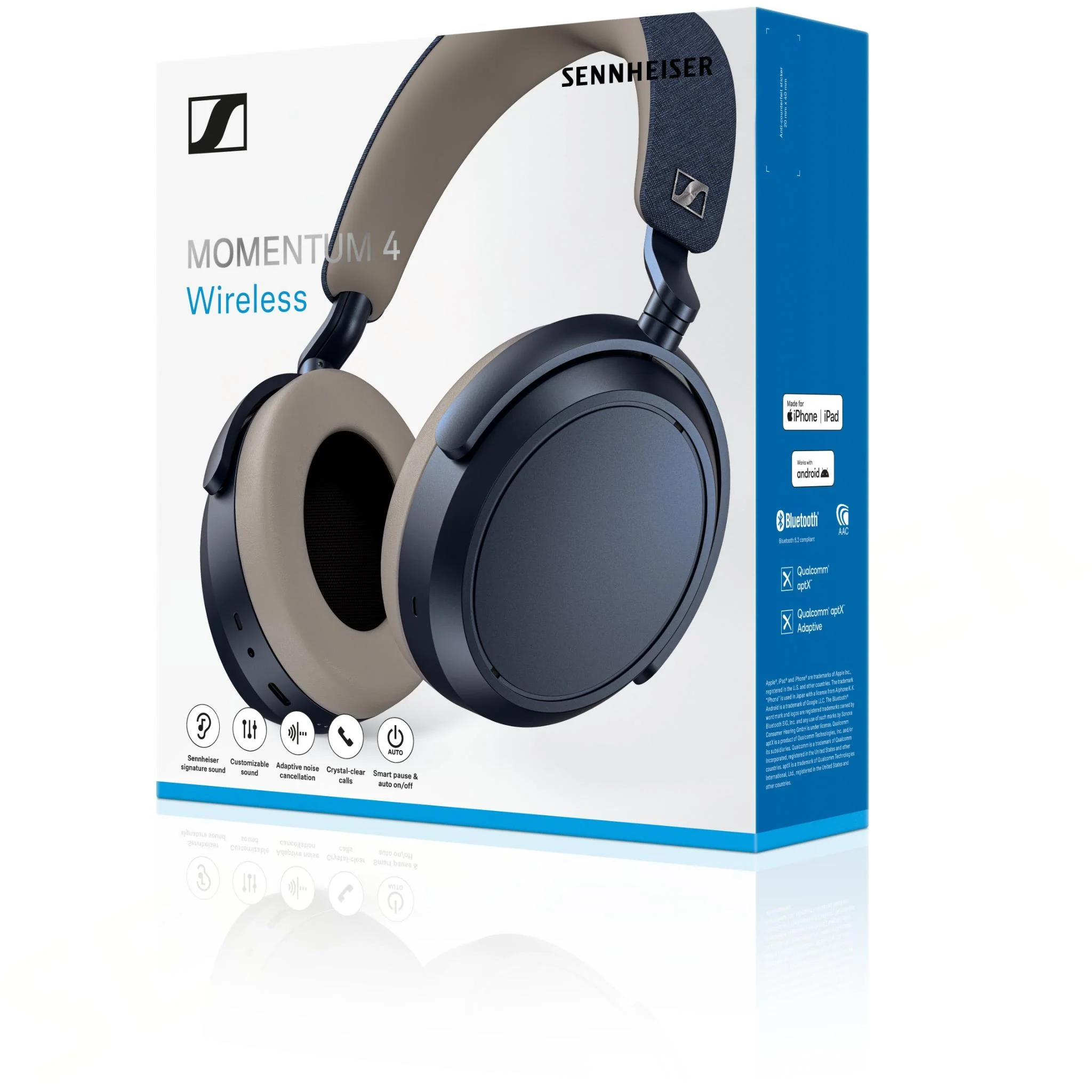 Tai nghe SENNHEISER Momentum 4 Wireless Denim - Hàng chính hãng 2 năm bảo hành