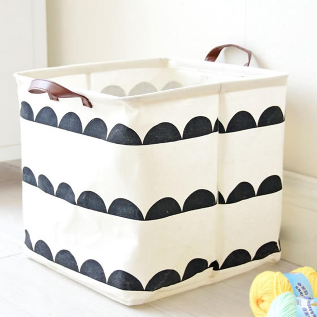 2x Collapsible Storage Basket Toy Bucket Clothes Laundry Hamper -Semicircle