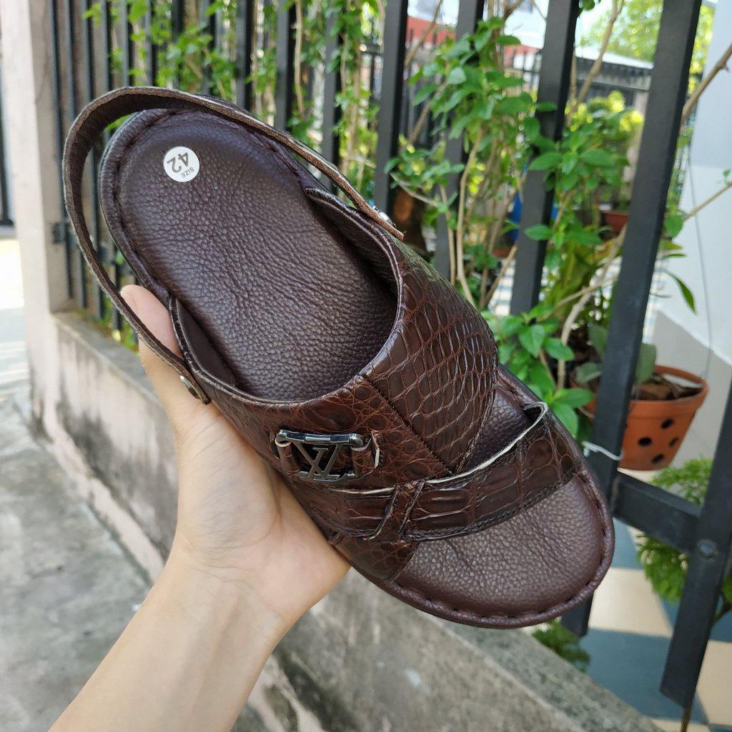 Dép sandal nam da cá sấu thật 100% Giá rẻ nhất toàn quốc!