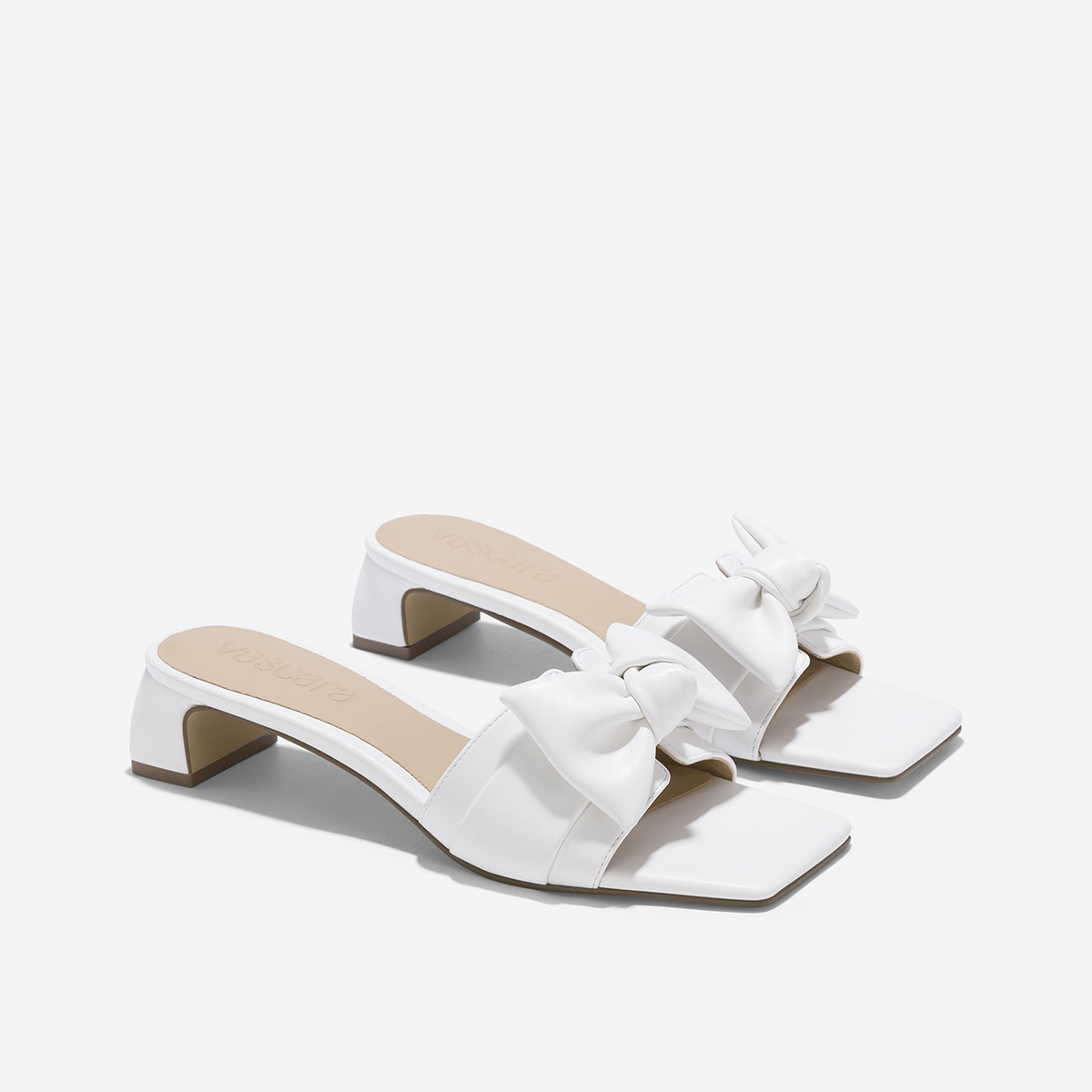 Vascara Guốc Mules Đính Quai Nơ - GNN 0211