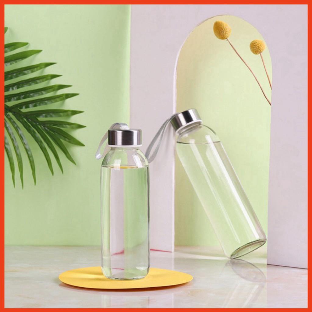 ️ Bình Thủy Tinh Trơn 500ml Có Quai Xách