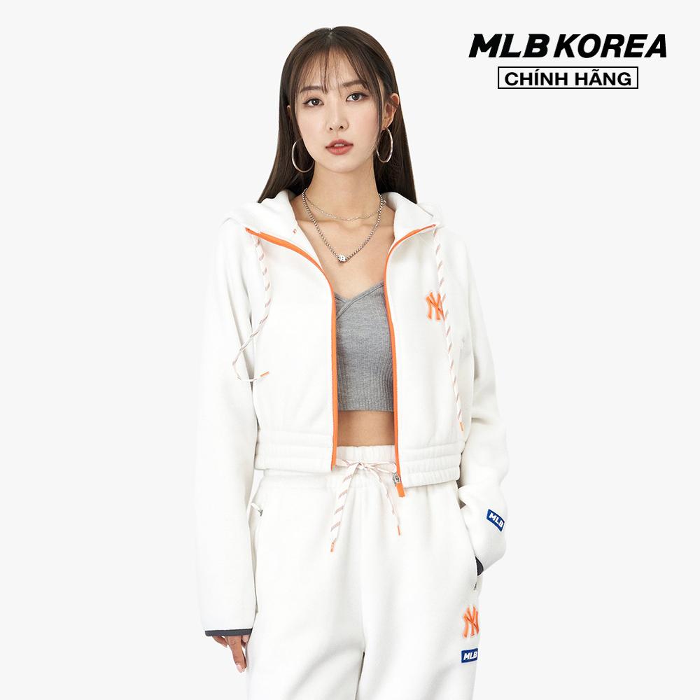 MLB - Áo hoodie nữ tay dài phối mũ Athleisure Polar Fleece 3FTRA0326