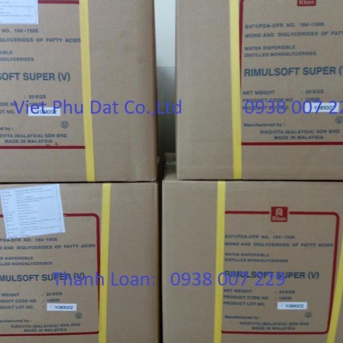 Chất Nhũ Hóa Ổn Định Cấu Trúc Thực Phẩm Rimulsoft Super V Túi 1 kg. Hàng Công Ty Có Sẵn Giao Ngay