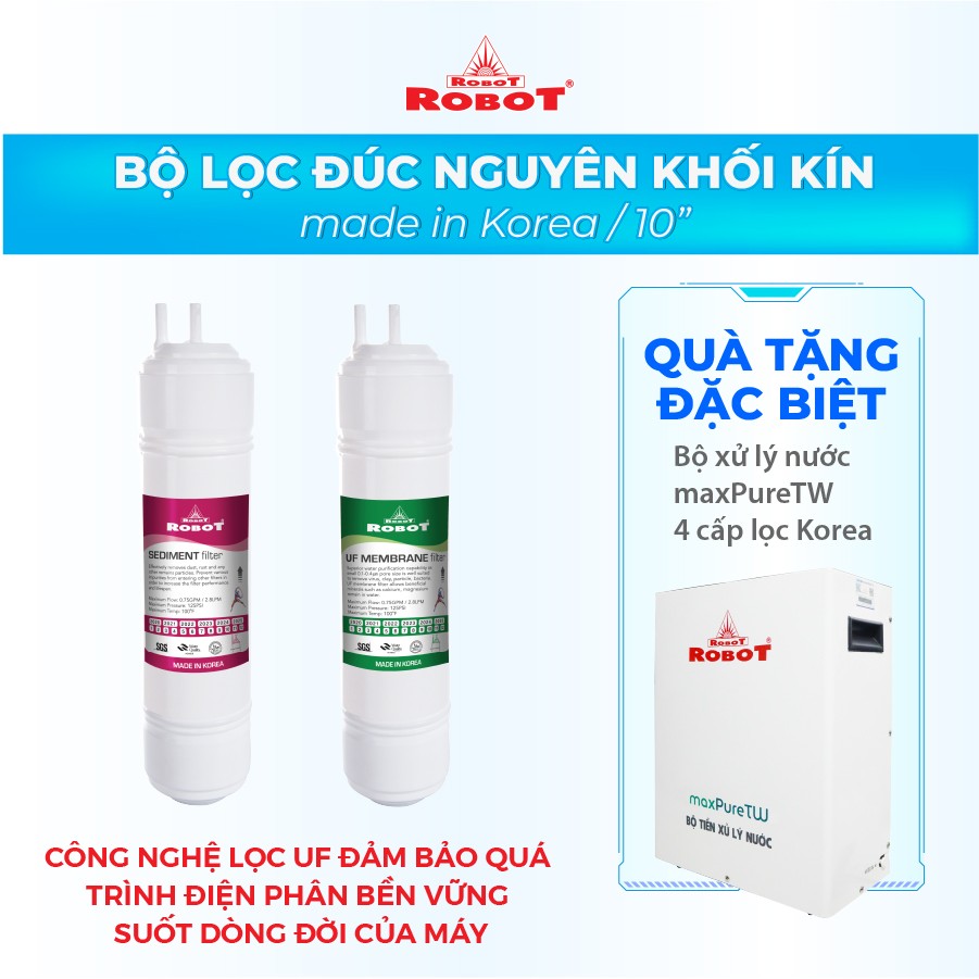 Máy Lọc Nước Điện Giải Ion Kiềm ROBOT IonSmart 710 Nóng Thông Minh Tạo 10 Loại Nước Sử Dụng - Hàng Chính Hãng