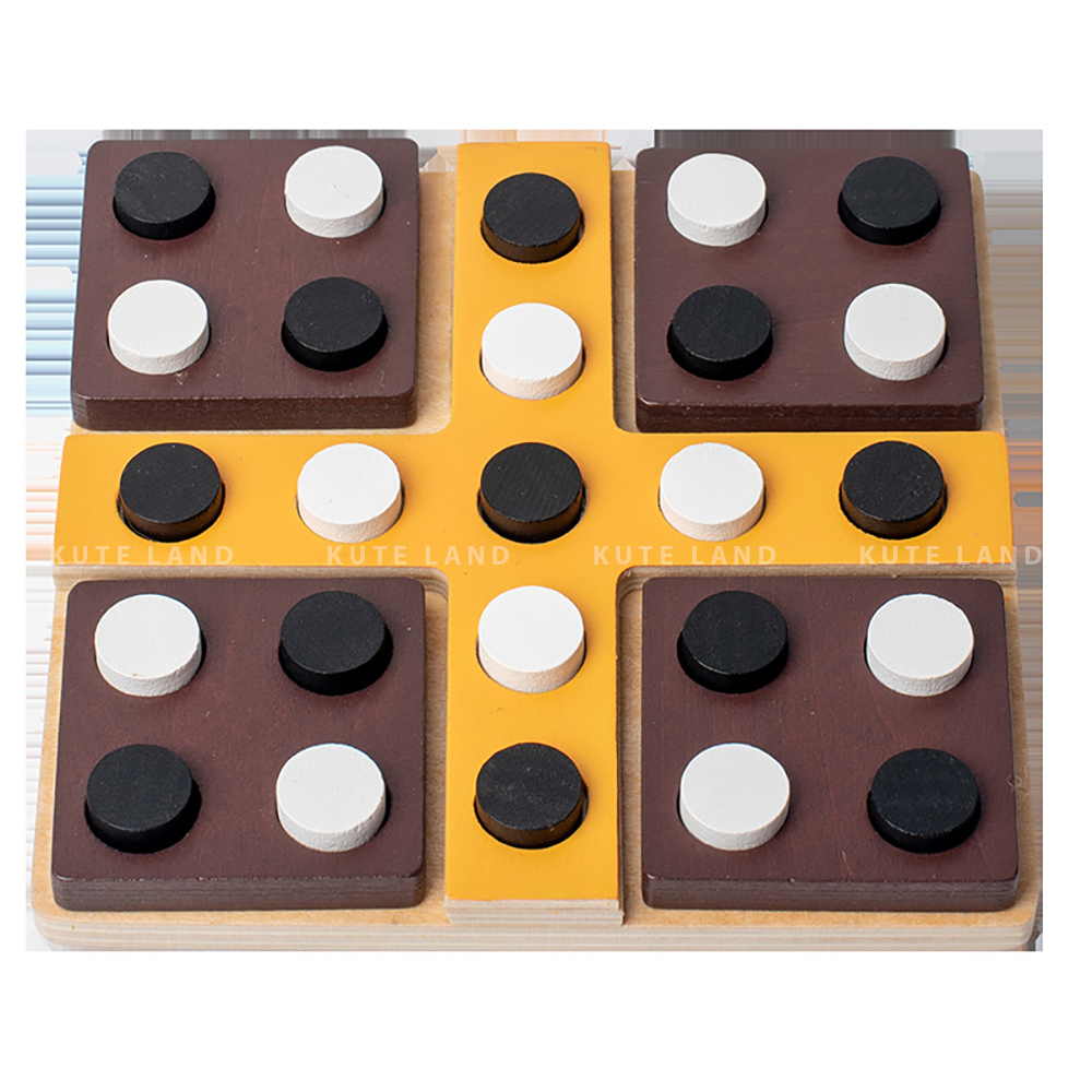 Bộ Trò Chơi Cờ Connect Four Bản Tứ Cạnh Xoay 360 Độ Sáng Tạo Thử Thách IQ Đối Kháng 2 Vs 2 Trí Tuệ Board Game