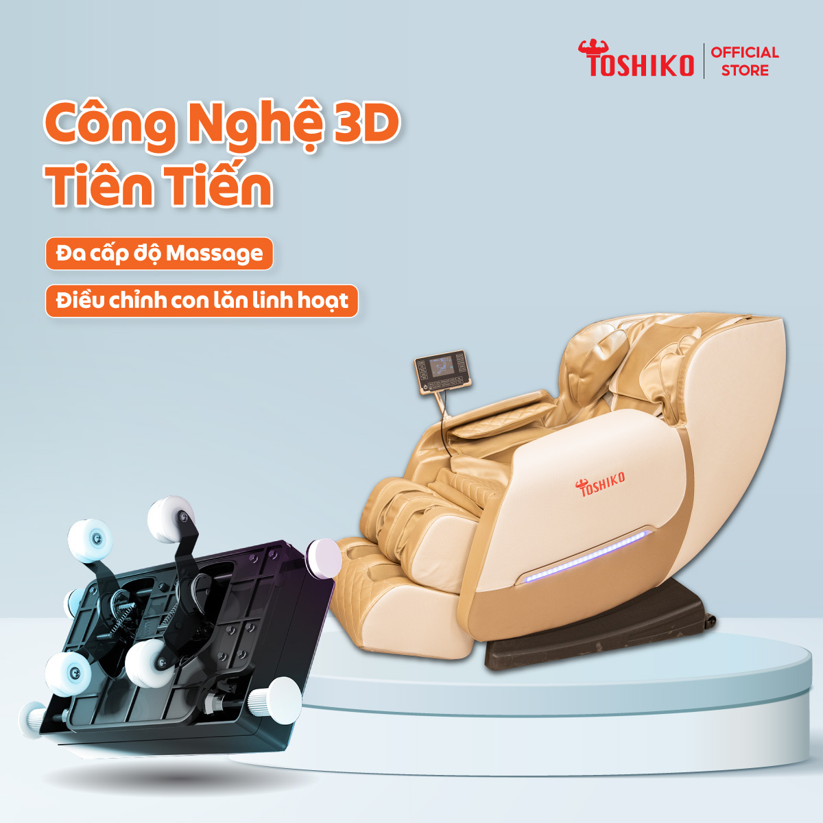 [Toshiko giao hàng] Ghế massage toàn thân công nghệ Nhật Bản Đa Năng Toshiko T6, sở hữu con lăn 3D cải tiến giúp massage đa chiều, đa dạng các bài massage khác nhau