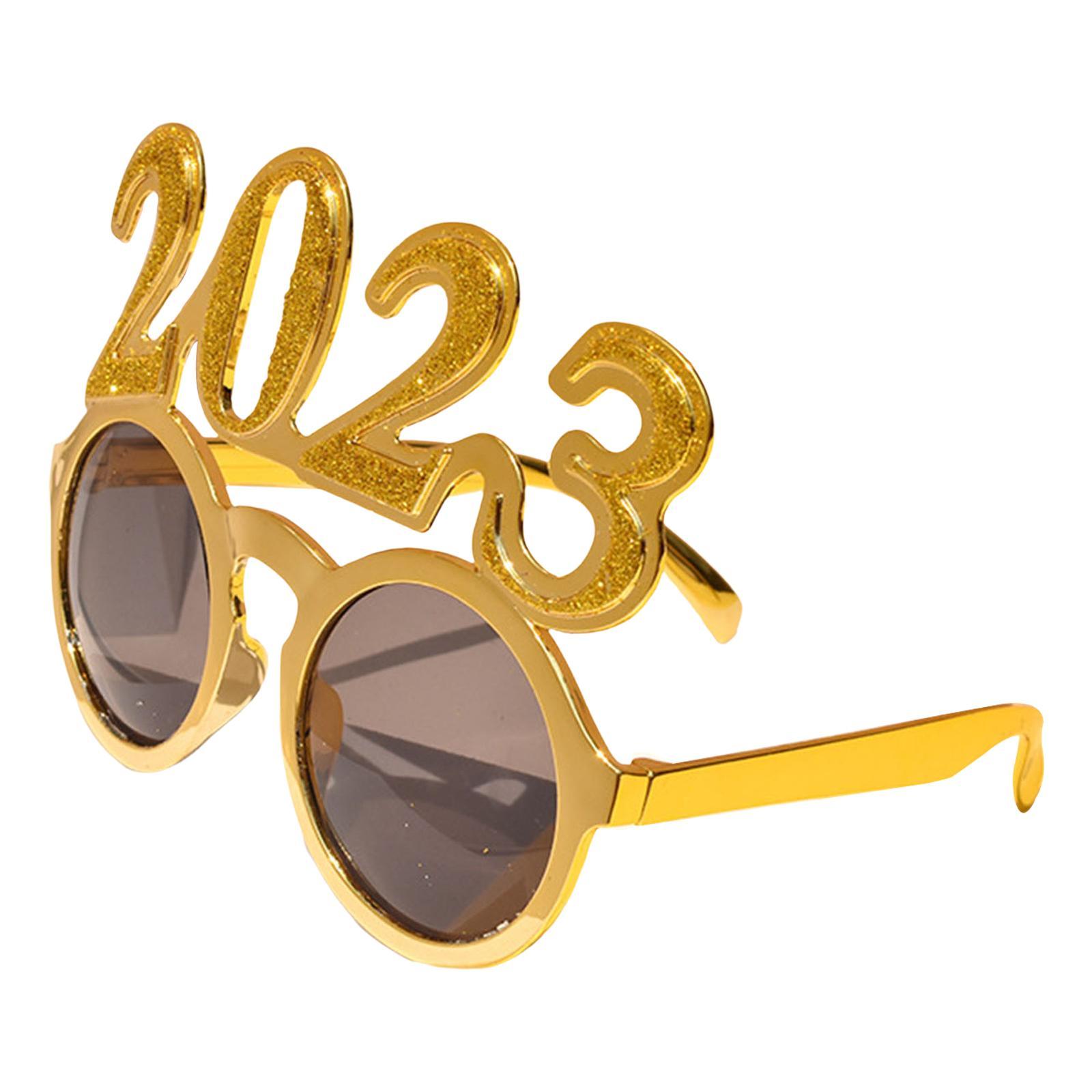 New Year Photo Glasses Photo Prop Eve Party Supplies 2023 Glasses Frame for Adults