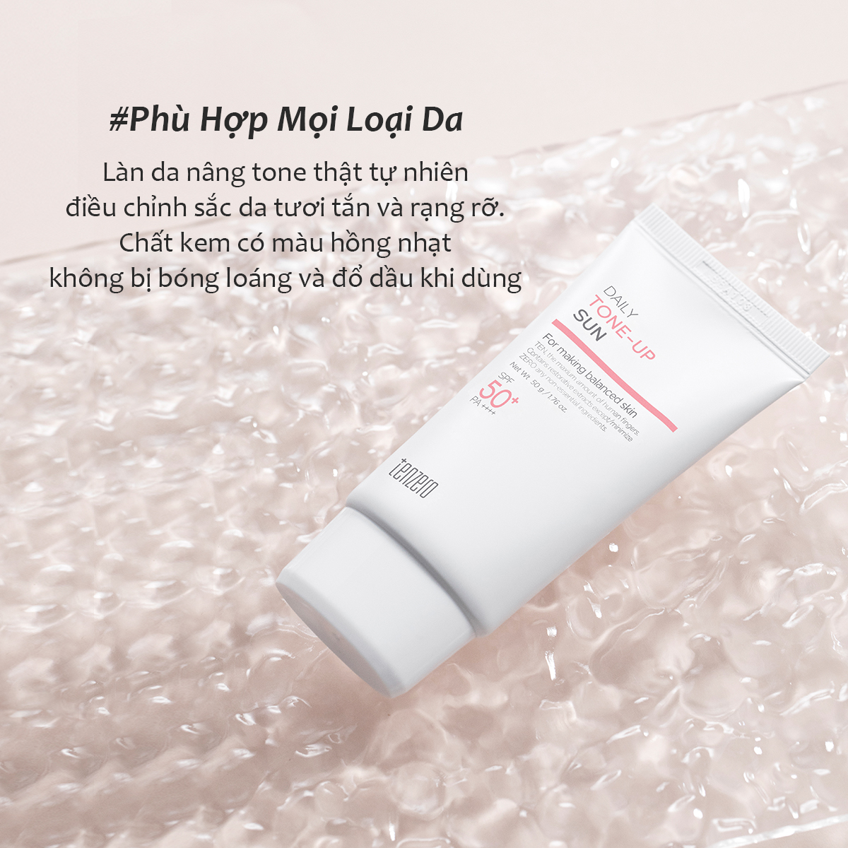 Kem chống nắng làm dịu da căng mướt Tenzero Heartleaf Mild Soothing Sun 50g