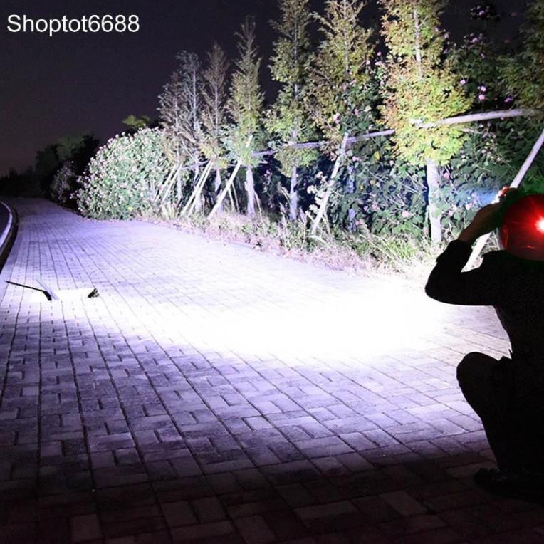 Đèn pin led đội đầu cảm ứng T069, 3 bóng led - pin sạc gắn bên trong, vẫy tay là đèn bật tắt