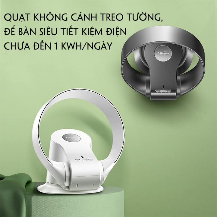 Quạt Điện Không Cánh Đa Năng, Quạt Điện Không Cánh Tăng Áp An Toàn Với Trẻ Nhỏ Có Điều Khiển Từ Xa Ngả 120 Độ
