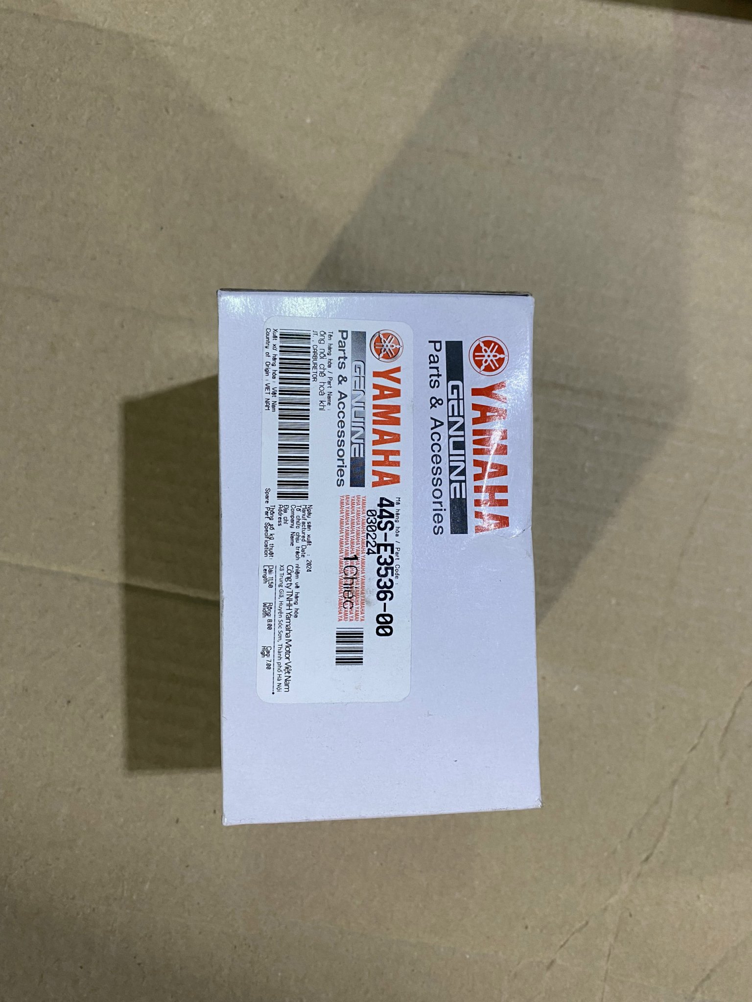 Co xăng sắt (Ống nối chế hòa khí) chính hãng dùng cho xe máy Yamaha Luvias -  44SE35360000