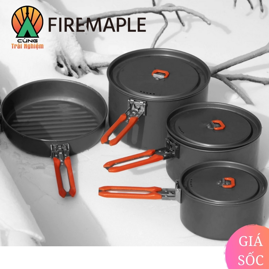 COMBO Nồi Chảo Nấu Ăn 4 Trong 1 Fire Maple FEAST 5 Gọn Nhẹ Chuyên Dụng Cho Du Lịch, Dã Ngoại Cắm Trại