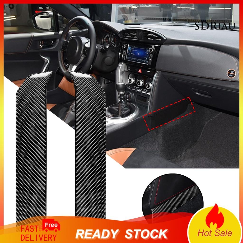 Bộ 2 Miếng Dán Sợi Carbon Cách Nhiệt Chống Mài Mòn Cho Bảng Điều Khiển Xe Subaru Brz 2017-2019