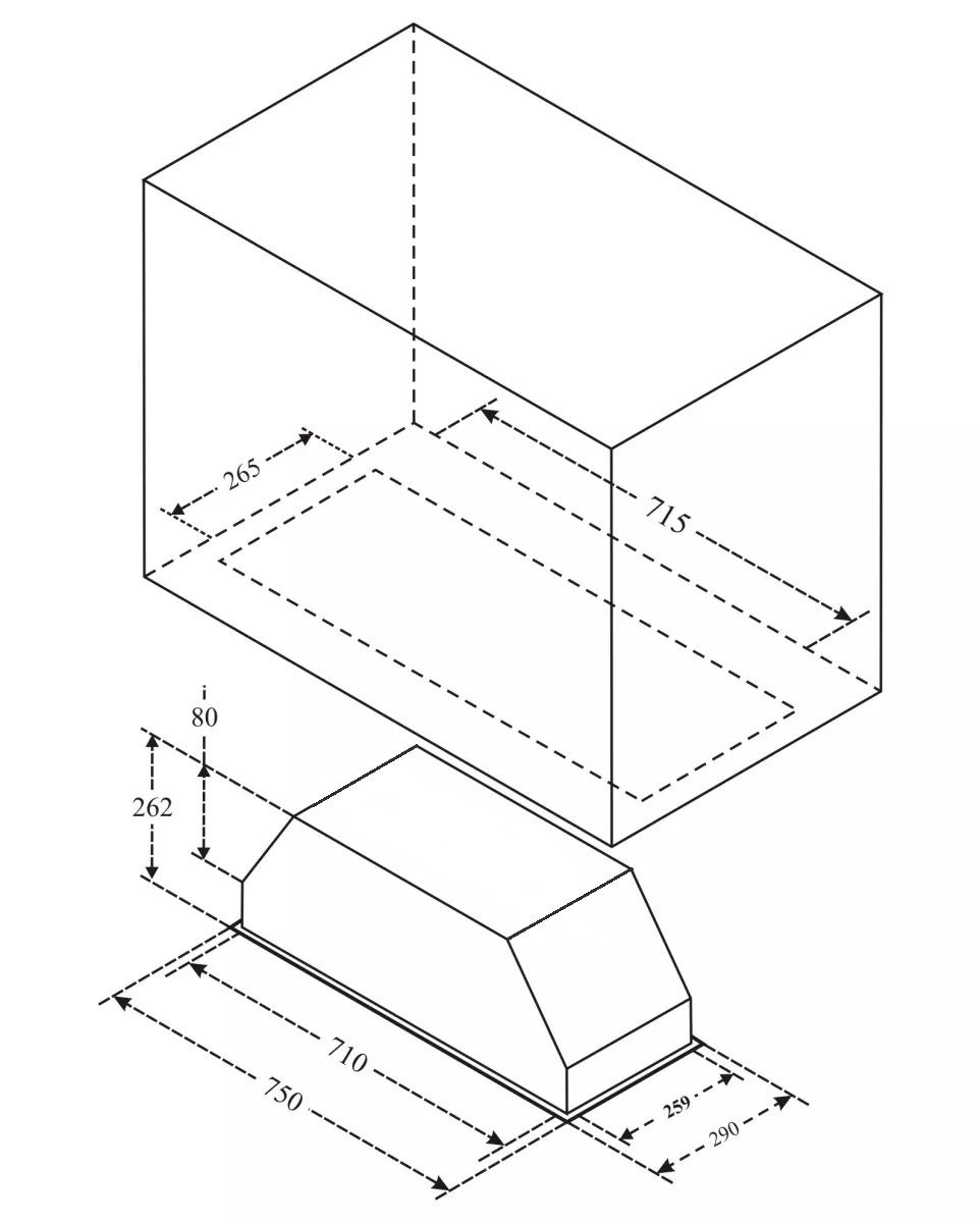 Máy Hút Mùi Âm Tủ Toàn Phần KAFF KF-BI70H - Hàng Chính Hãng