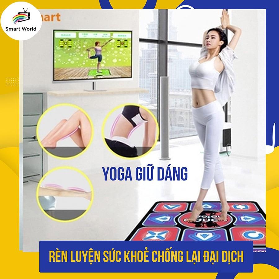 Thảm nhảy Audition, Thảm chơi game kết nối tivi Kèm 2 tay cầm chơi game tập thể dục tại nhà - Hàng chính hãng