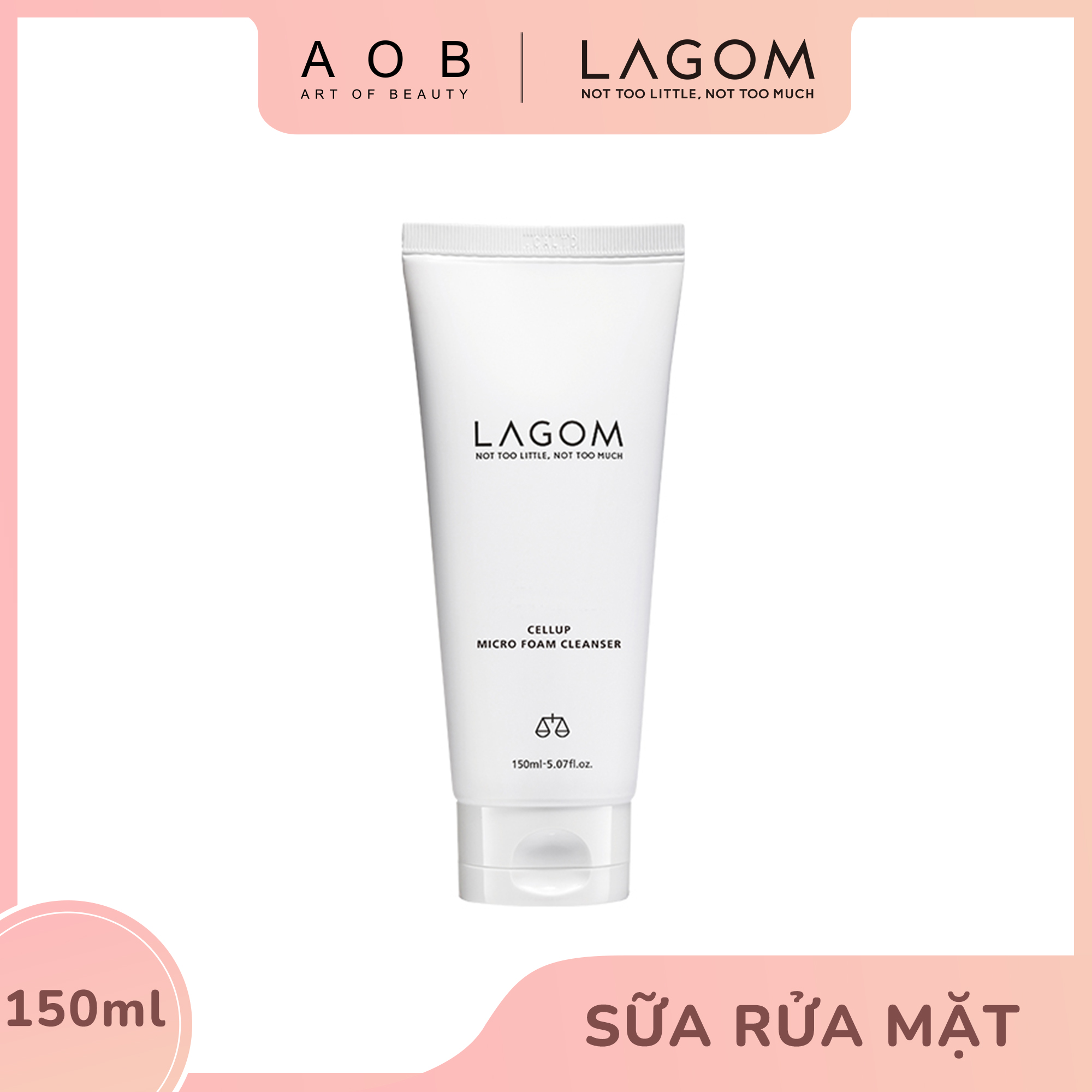 Sữa Rửa Mặt Tạo Bọt LAGOM CELLUP MICRO FOAM CLEANSER - HSD: 20/10/2022