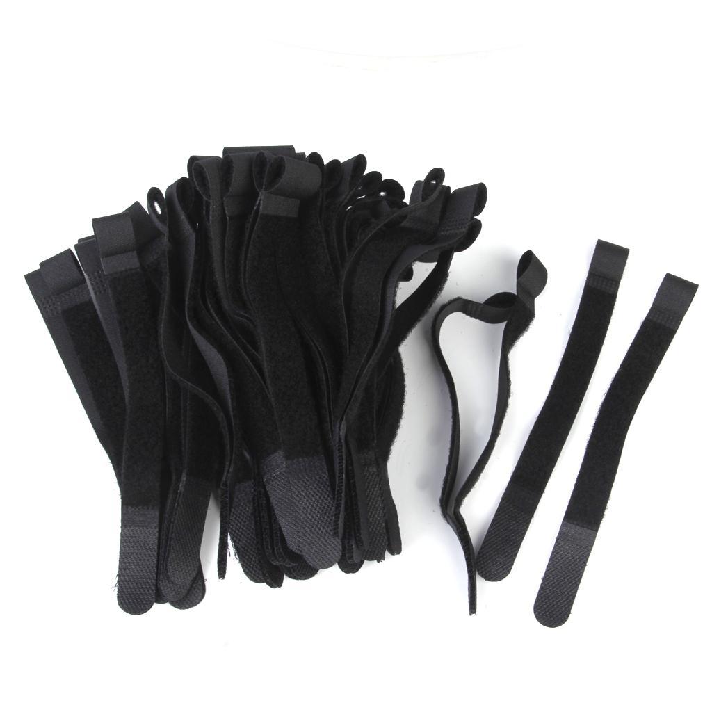 80Pcs Nylon Organizers, Reusable And Adjustable Cable Cord Ties Perfect for Fastening Wires & Organizing Cords | Black