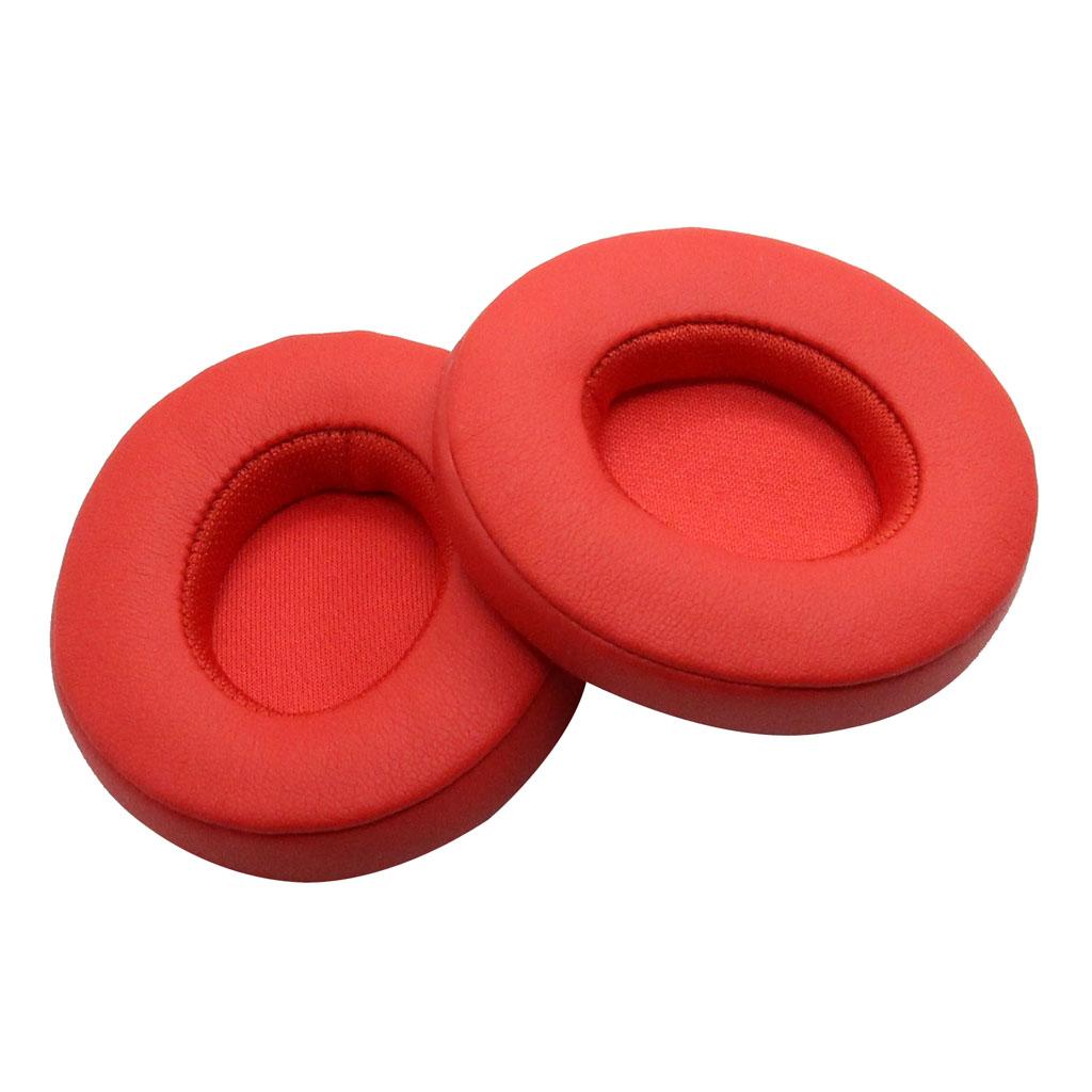2Pair Ear Pads Cushions Replacement for Beats Solo 2 Solo 3 Red & Black