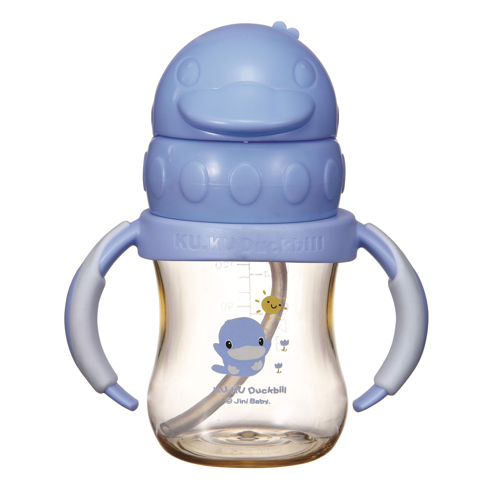 Bình Uống Nước Có Tay Cầm Nhựa PPSU KuKu KU5881A - 140ml