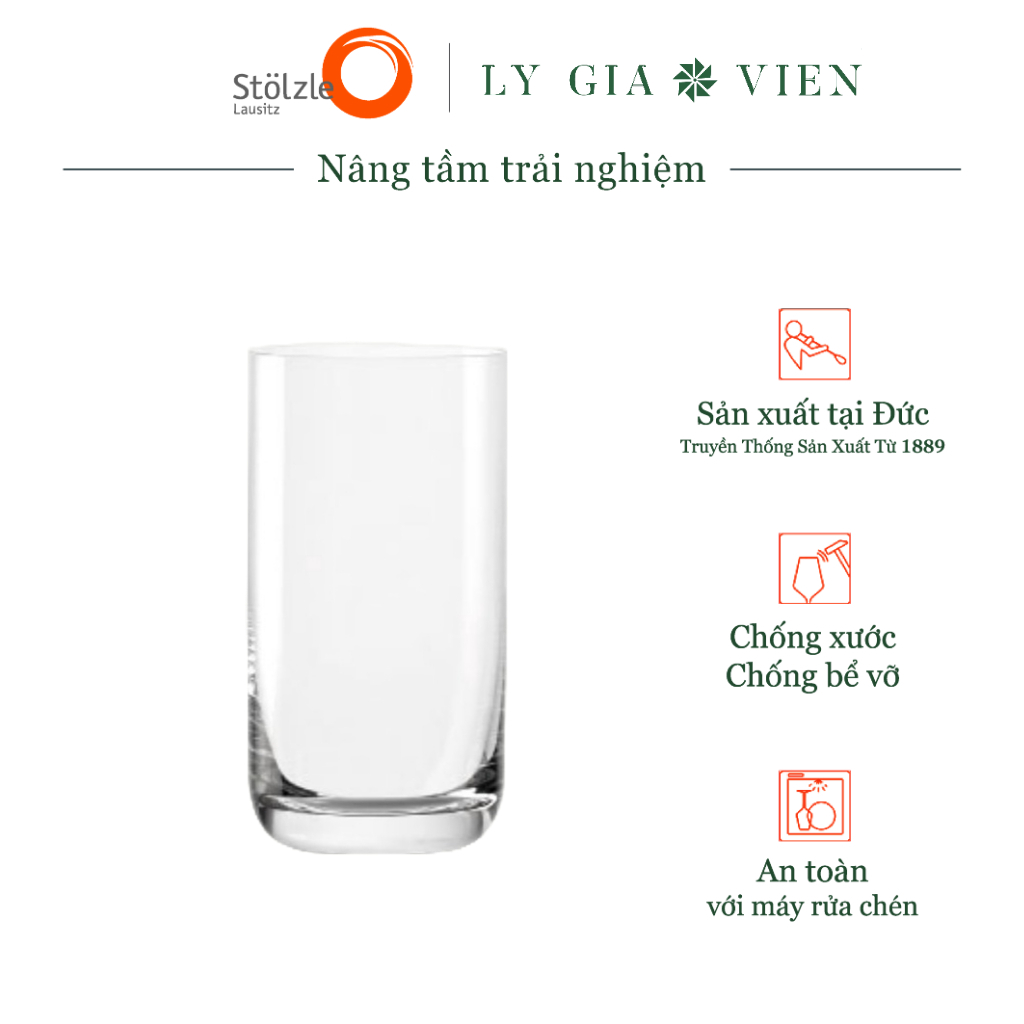 Cốc Thủy Tinh Cao Cấp - Stoelzle Classic Juice Glass - Thiết Kế Sang Trọng Cho Các Dịp Đặc Biệt - Phù Hợp Để Sử Dụng Với Nước Lọc, Trái Cây Và Nước Giải Khát