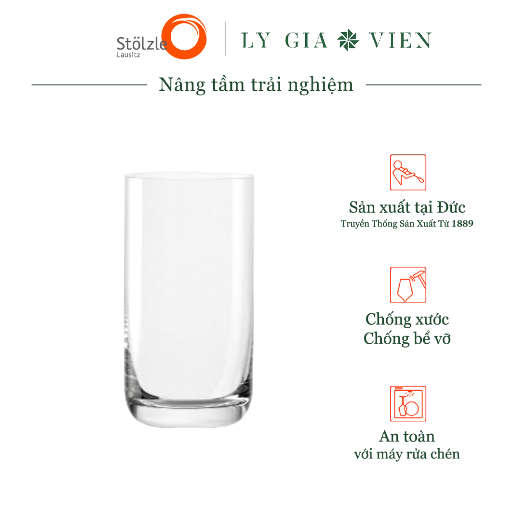 Cốc Thủy Tinh Cao Cấp  - Stoelzle Classic Juice Glass - Thiết Kế Sang Trọng Cho Các Dịp Đặc Biệt - Phù Hợp Để Sử Dụng Với Nước Lọc, Trái Cây Và Nước Giải Khát