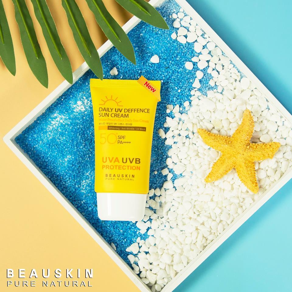 Kem Chống Nắng BEAUSKIN Daily Deffence Sun Cream 50ml SPF 50+ PA++++, Nâng Tone, Kiềm Dầu Hiệu Quả - BSSC0200210