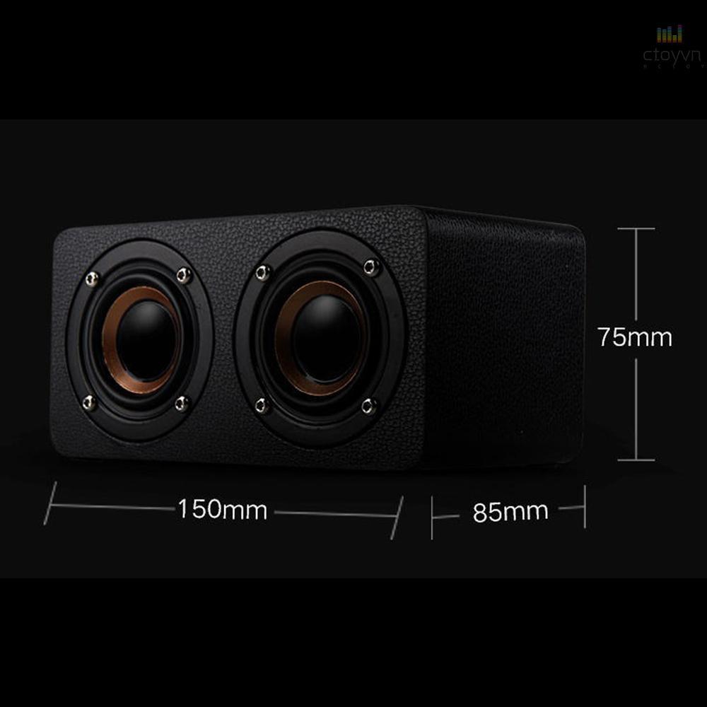Loa bluetooth không dây M5 mini vỏ gỗ âm siêu trầm