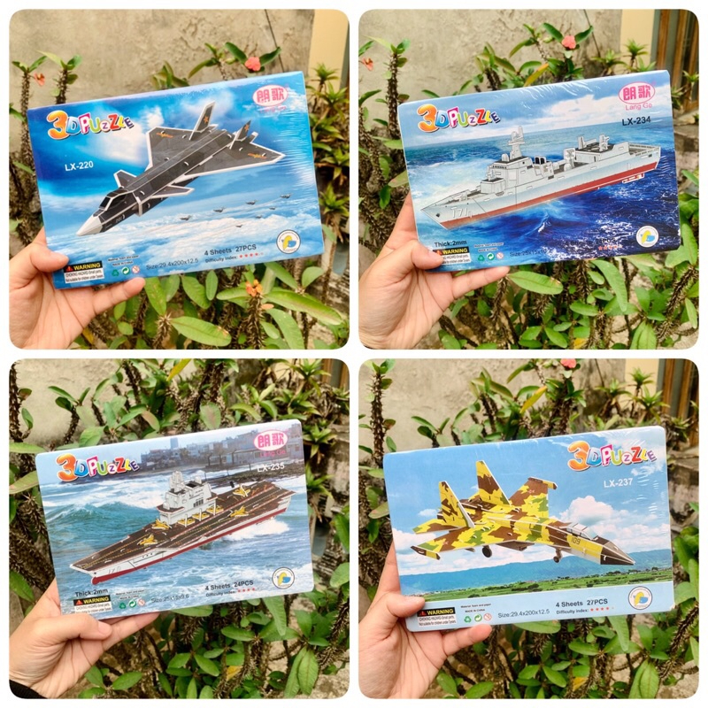 Đồ Chơi Giáo Dục Mô Hình Lắp Ráp 3D Bằng Giấy Bìa Xốp Cho Bé - Phương Tiện 2