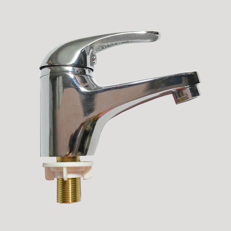 Vòi chậu rửa mặt lavabo inox nước lạnh, vòi chậu inox gật gù bồn rửa mặt
