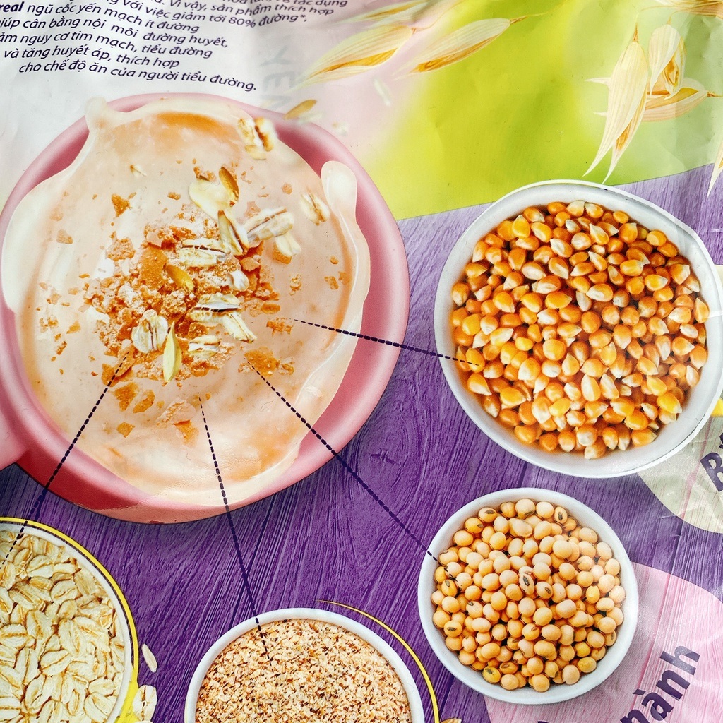 Ngũ cốc Yến Mạch Ít Đường MacCereal 480g - 100% Tự Nhiên - Giảm Cân, Ăn Kiêng An Toàn và Khoa Học - Sản Phẩm Chính Hãng - Đã Được Kiếm Nghiệm và Công Bố