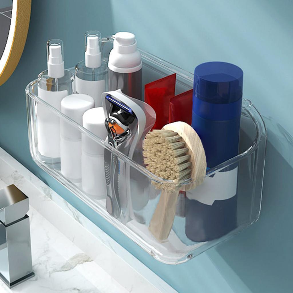 Adhesive Storage Holder Shower Caddy Bathroom Accessories Bath Shelf M
