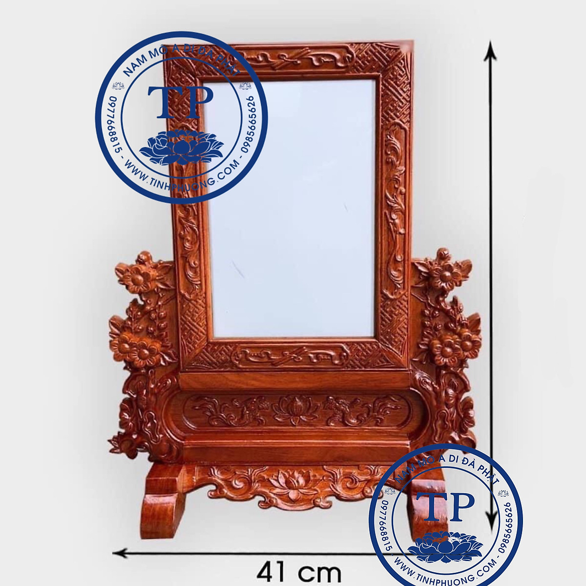 Khung ảnh thờ gỗ hương khổ ảnh 20x30 TM12151