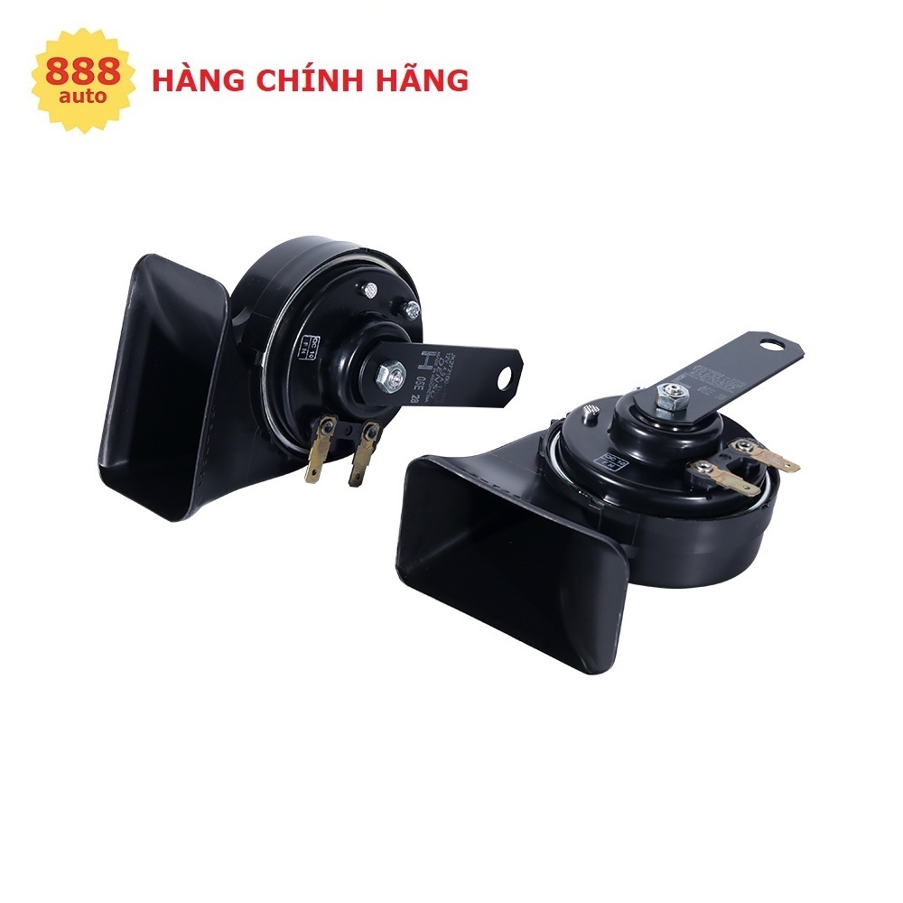 Còi sên (sò) ô tô CHỐNG NƯỚC DENSO, 12V, 2 giắc, có đồ gá và dây điện-3380