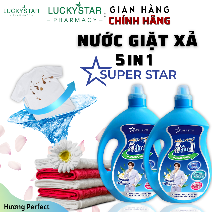 NƯỚC GIẶT XẢ CAO CẤP 5 IN 1 3.8KG - SUPER STAR