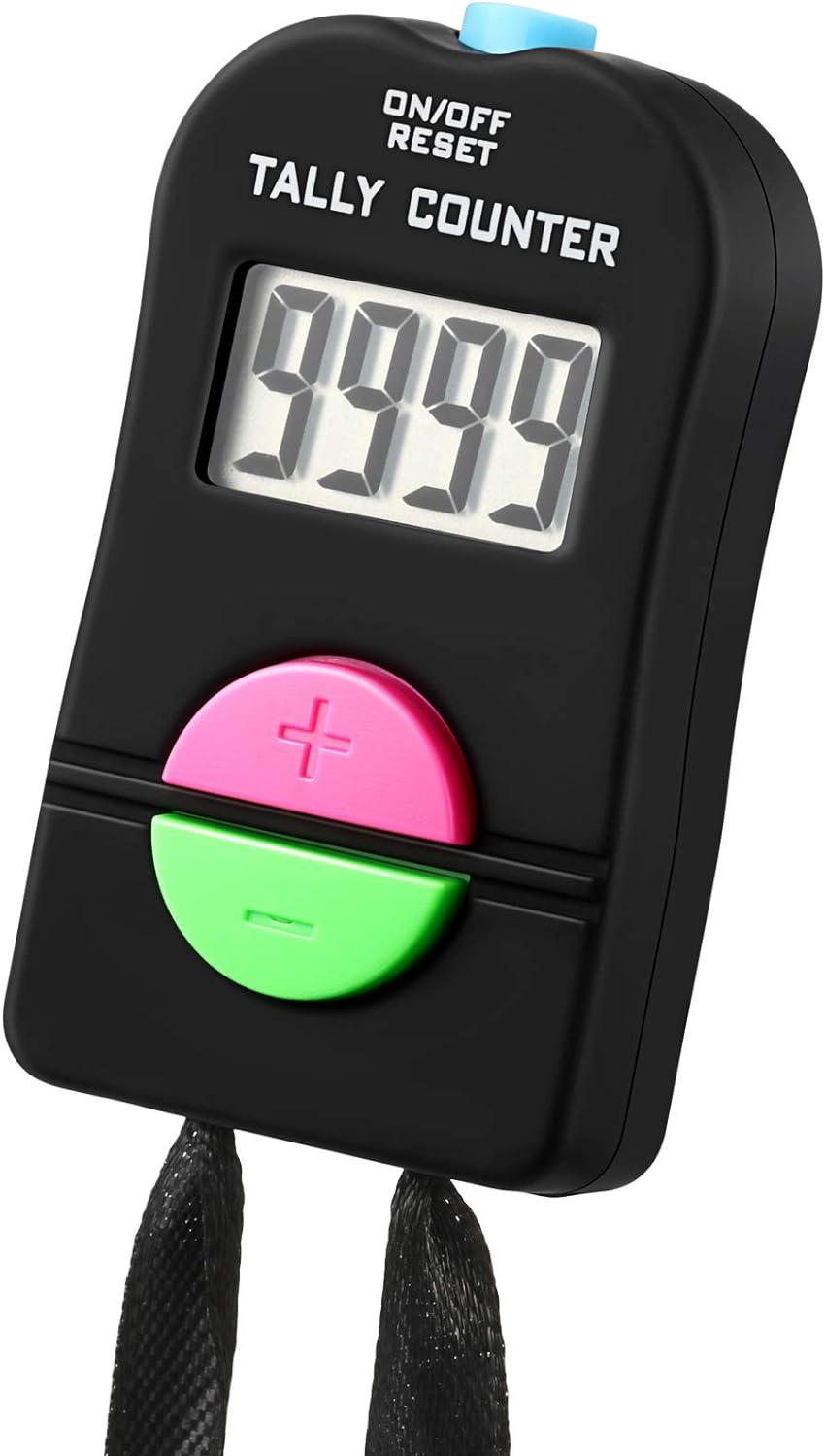 Máy bấm cầm tay kỹ thuật số Brochure điện tử Plus và Minus Bộ đếm bấm kỹ thuật số cầm tay có dây buộc cho môn thể thao Golf