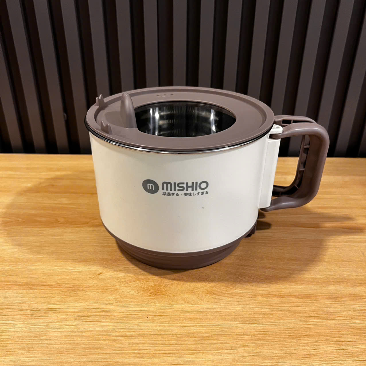 Nồi Lẩu Điện Mini 1.5L Mishio MK392 600W lòng nồi inox 304 không gỉ sét - hàng chính hãng