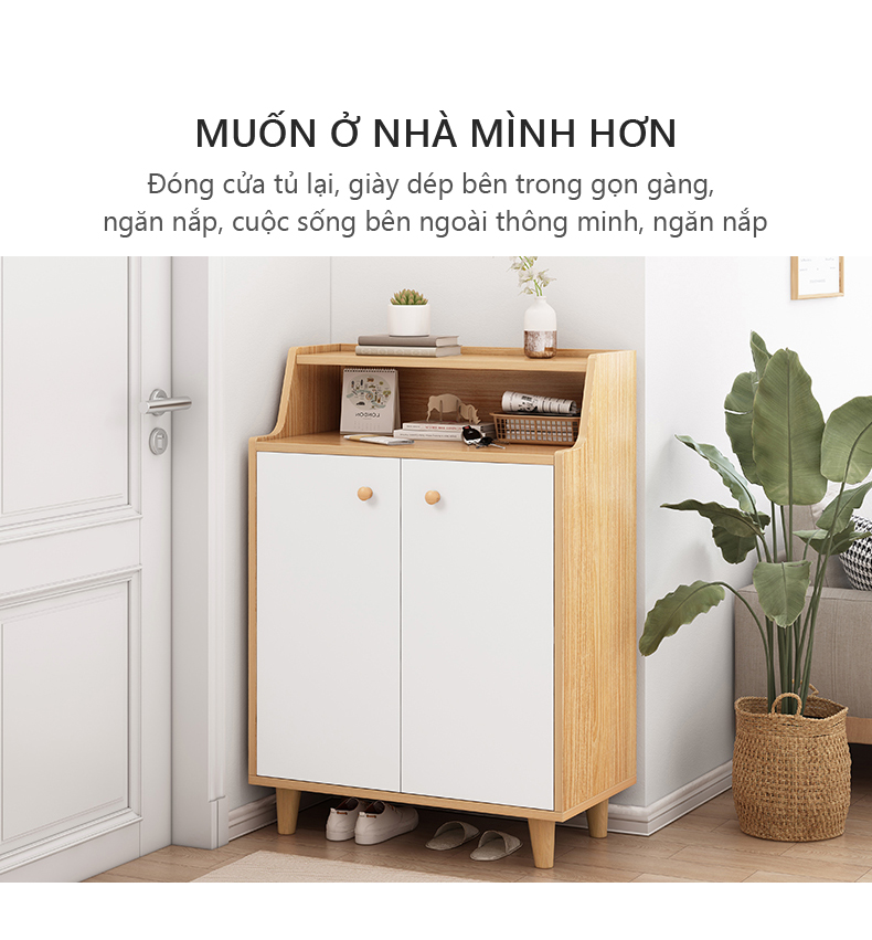 Tủ Giày Thông Minh GAPI Thiết Kế Thông Minh Bo Tròn Cạnh Chống Va Đập Decor Phong Cách Hàn Quốc - GP170