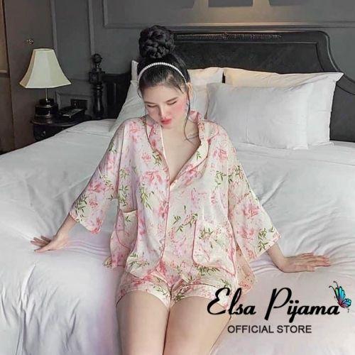 Bộ Lụa Mặc Nhà ️Đồ Ngủ Pijama Lụa Cao Cấp Siêu Mát Mềm Mịn - ELSA