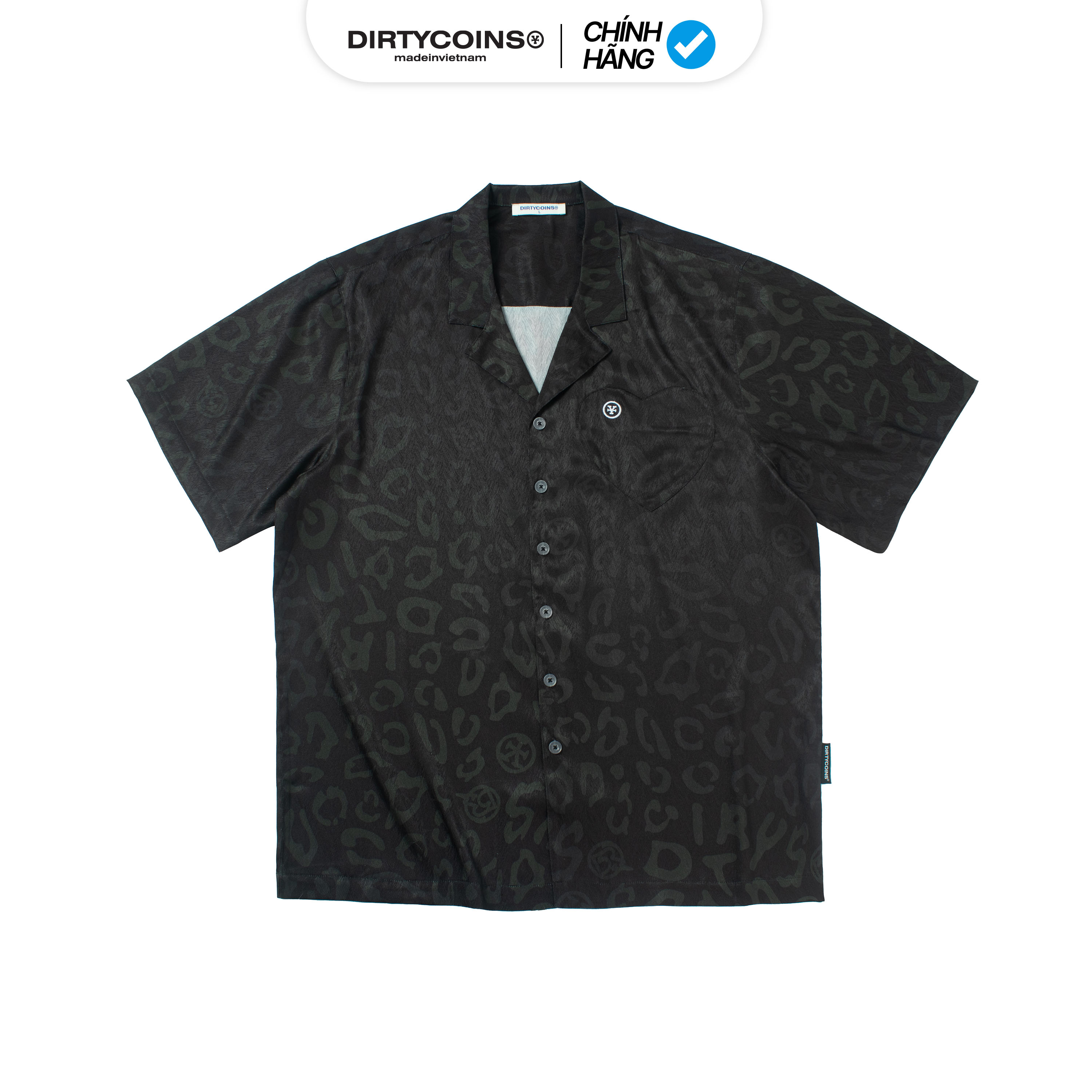 Áo Sơmi [Dirtycoins x B Ray] Leopard All Print Shirt - Black