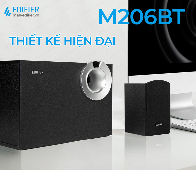 Loa Bluetooth Edifier M206BT (Màu Đen), Vi Tính 2.1, Công Suất 34W, Nghe Nhạc Driver Bass 131mm