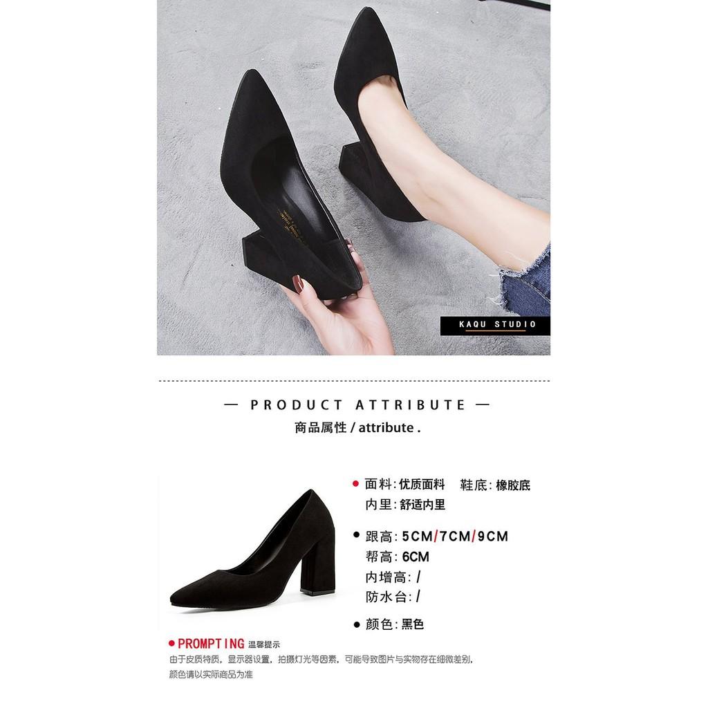Guốc cao gót da lộn cao 5p siêu chất mã LC_C48