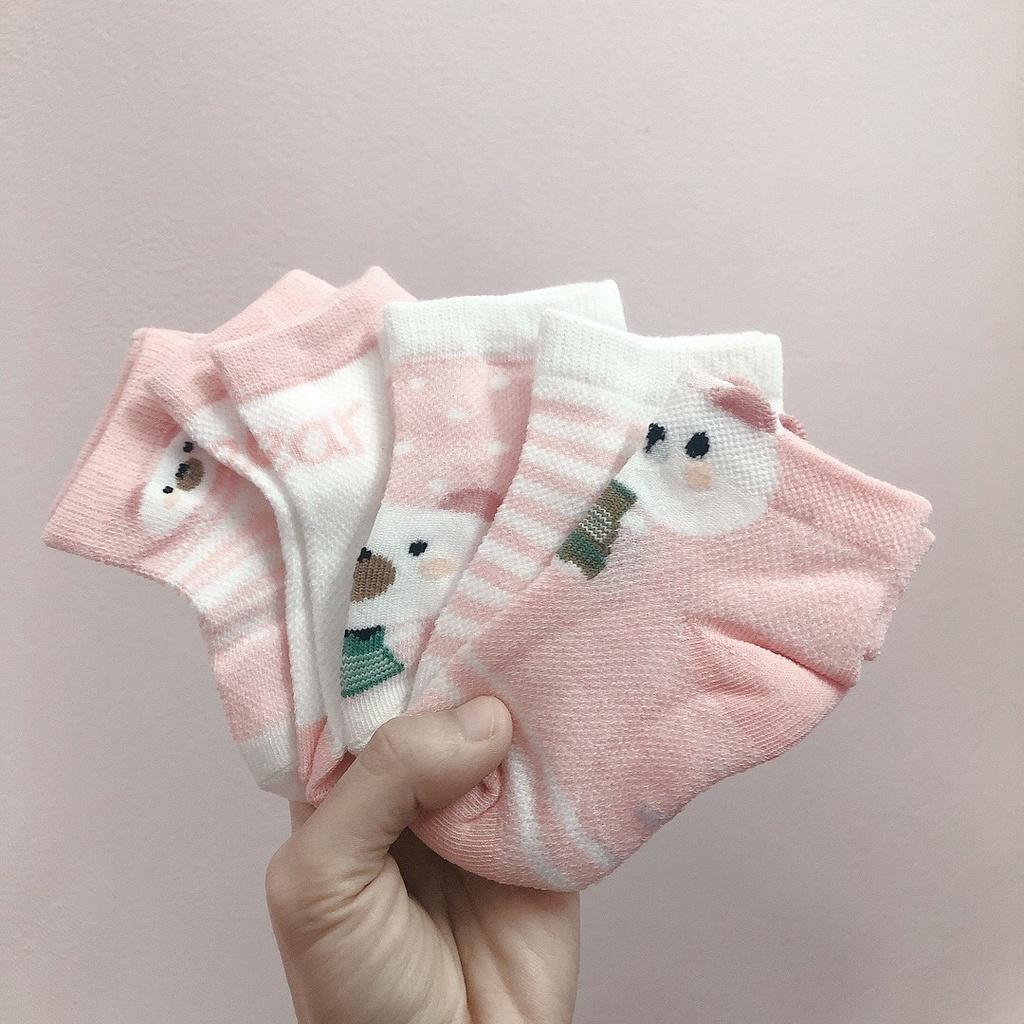 Set 5 đôi Tất lưới thoáng khí cho bé trai bé gái 0-12 tuổi