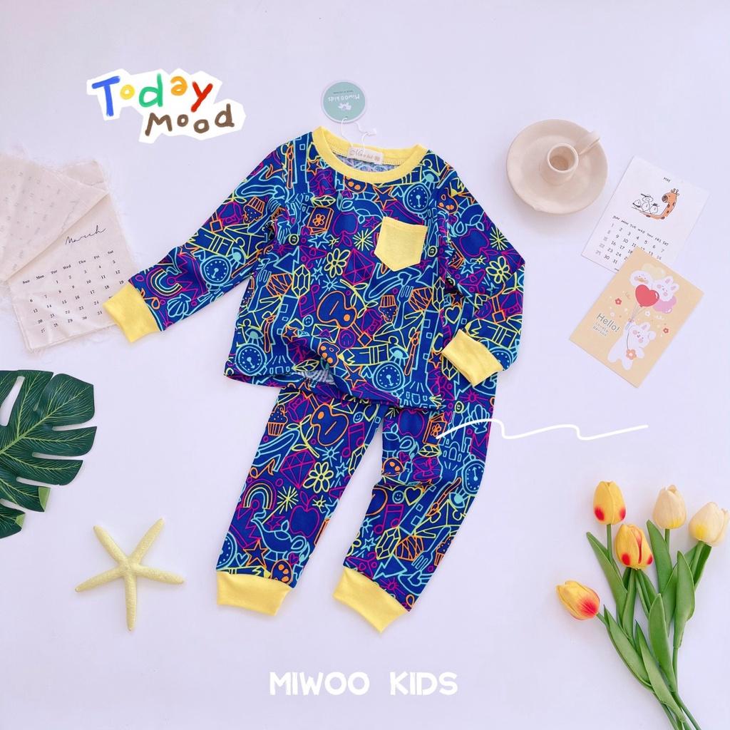 Bộ Dài Tay Có túi Cotton Bozip Xuất Xịn Siêu Mềm Mịn Mát Cho Bé Trai - Bảng 3 - HÀNG LOẠI 1