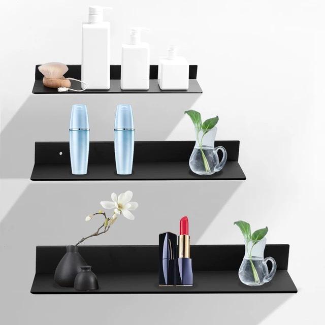Dày 3mm, 10 màu sắc,12x20cm,12x30cm,12x40cm,12x50cm, Kệ Mica treo tường phòng ngủ, nhà tắm, Giá treo tường