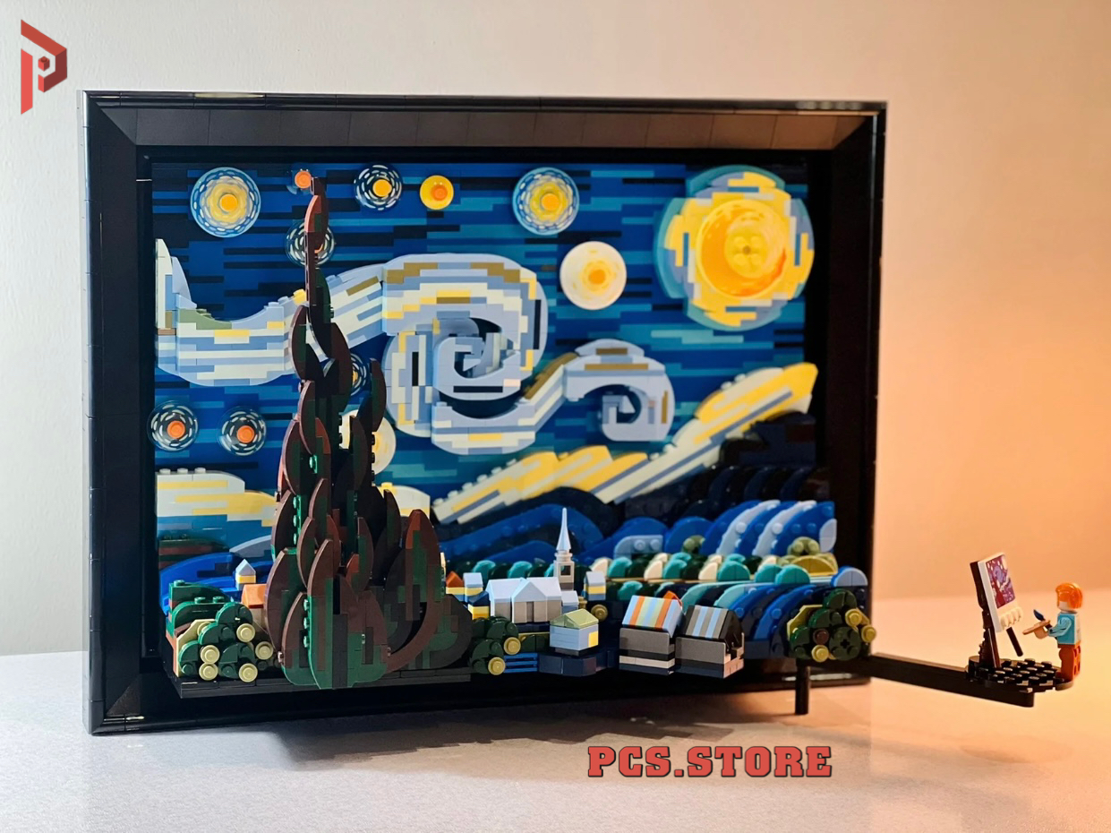 Đồ Chơi Lắp Ráp Mô Hình Tranh Van Goh Starry Night - PCS STORE